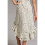 Anthropologie  Beachgold Yellow Grey Asymmetrical Skirt Sz. M Photo 2