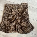 ZARA  animal print ruched corduroy mini skirt small Photo 2