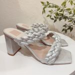 Dolce Vita Paily Women's Braided Faux Leather 2 Straps Dress Sandals Size 8 NIB Silver Photo 6