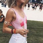 Forever 21 Pink Sequin Ice Cream Bodysuit Swimsuit Plus Size 0X Photo 5