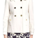 Tory Burch  Bernadine Wool Blend‎ Peacoat Button Jacket 48131588 SHELL/IVORY 0 Photo 0
