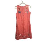 Johnny Was  Adara Embroidered Linen V-neck Tank Dress In Georgia Peach Sz. XXS Photo 4
