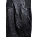 Vintage Leathers by Toby Black Leather Pencil Skirt Made in USA Size 6 Photo 0