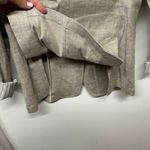 Theory Womens Stretch Linen Beige Khaki Minou T Blazer Tapered Size 4 Small Photo 4