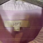 Loft  Lavender Button Front Shirt Dress Photo 3
