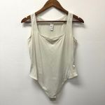 Lululemon  Wundermost Ultra Soft Nulu Square Neck Sleeveless Bodysuit Bone L Photo 1
