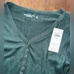 Abercrombie & Fitch Green Fitted Long Sleeve Bodysuit Photo 1