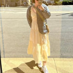 Derek Lam  Tiered Ruffle Midi Dress Size 6 Cotton Cottage Sundress Designer $420 Photo 4