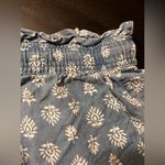 High Waist Blue and White Shorts with Elastic Waistband Size undefined Photo 3