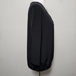 Pacific&Co NY& Black Surplice Long Sleeve Jersey Knit Blouse Size Large Photo 1