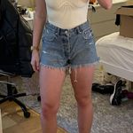 ZARA High Waisted Jean Shorts Photo 0