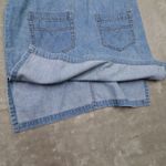 Vintage Grass Raggs Chambray Denim Overall Dress Jumper Small Made in USA Blue Photo 2