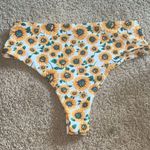 Sunflower Print Bikini Bottoms size medium floral sunflower high waisted bikini Yellow Photo 2