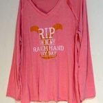 Pink Long Sleeve Tee with V Photo 0