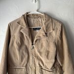 Mudd  Y2k Vintage Corduroy Zip Up Jacket Beige Tan Women's Large Collared Pockets Photo 1