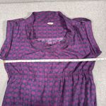 Fossil Women's XL Purple Geometric Cowl Neck Knee Length Dress Photo 8