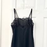 Hardy Amies Lux Lux England Designer Black Sheer Long Slip High Slit Lace Medium Photo 7