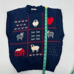 Pendleton Vintage  Wool Sweater Vest Sheep Farm Graphic Sz Med (fits small) USA Photo 5