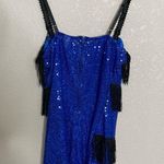 Frederick's of Hollywood  Blue Fringe Flapper Dress Large Photo 5