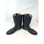 Justin Boots  Cora Round Toe Cowboy Boots Black‎ Leather Size 7 Photo 2