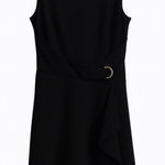 DKNY Black Midi Dress with Gold Accent Photo 0