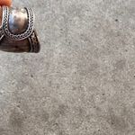 Vintage Native American 925 Sterling Silver Engraved Women’s Size 7.5” Blue Photo 11