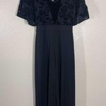 Thalia Sodi Thalia Soda XS Black Jumpsuit Floral Velvet Lace Wide Leg Photo 1