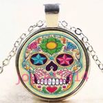 TJ Maxx Gorgeous Sugar Skull Cabochon Necklace  Photo 0