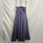 Michaelangelo NEW  women’s dim lilac‎ belted strapless satin formal gown dress 4 Photo 5