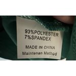 NWT Hocosit Green Blouse, Lace Short Sleeves, Buttons, V Photo 6