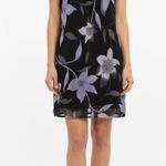 TESSUTO Floral Dress SMALL black PURPLE short sleeves Photo 0