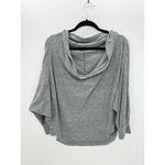 Free People Charcoal Gray Sequoia Top Off Shoulder Loose Fit Shirt Women Small Photo 1