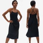 Everlane  Black The Japanese‎ Goweave Cross Back Midi Dress Photo 1