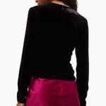 Veronica Beard Veronica‎ Beard Pelona Velvet Ruched Top Black Size 6 Photo 2