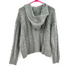 American Eagle  size XXS oversized cable knit hooded sweater New with‎ Tags gray Photo 1