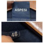ASPESI Vintage Wool Pea Coat Navy Double Breasted Men’s XL Flawed Distressed Blue Photo 3