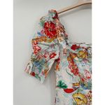 RIXO Camile Ruffle Linen Blend Mini Dress Size M White Size M Photo 2