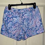 Lilly Pulitzer  Knit Callahan Shorts Boca Blue Sea What I Sea Women’s Size 0‎ Photo 4