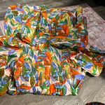 Dress Forum  open back puff sleeve Floral Multicolor Maxi Dress size M Photo 12