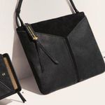 Stella & Dot COVET Highline leather suede mini crossbody purse black EUC ($159) Photo 0