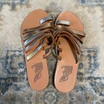 Ancient Greek Sandals Pink/Silver Metallic Slide Sandals Size 38/7.5 Silver Photo 6