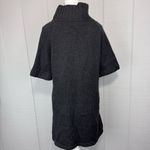 Demylee Wool Cashmere Mini Drop Waist Sweater Dress Chunky Buttons Turtleneck L Gray Size L Photo 3