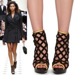 Burberry Edenside Laser Cut suede Caged peep toe ankle boot booties IT 39 US 9 Photo 2