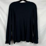 Rafaella Women’s Black Long Sleeve Ribbed Button Up Cardigan 2X Photo 1
