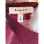 Hailey & Co. Burgundy Long Sleeve Cutout Neck Babydoll Tunic Top Women's Size S Photo 5