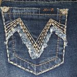 Seven7  Jeans Women's Distressed‎ Capri Jeans Dark Wash Size 4 Photo 2