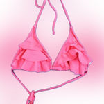 Xhilaration Xhiliration Neon Pink Ruffled Bikini Top Photo 0