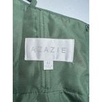 Azazie Tayla Floor Length Chiffon Sheath Dress Size A2 Eucalyptus Bridesmaid Photo 7