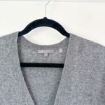 Vince  | V Neck Cashmere Wool Blend Sweater in‎ Grey | Luxury Knit Pullover Photo 2