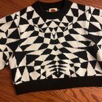 Farm Rio  Heart Deco Knit Sweater Black & White Medium Photo 2